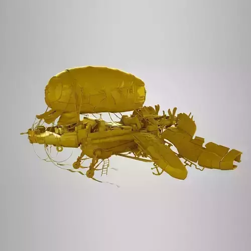 airship spacecraft flying in sky