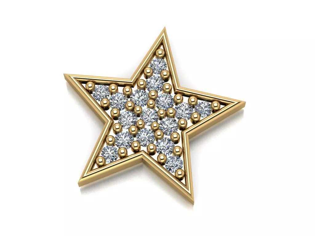 Diamond Star Necklace 3D print model