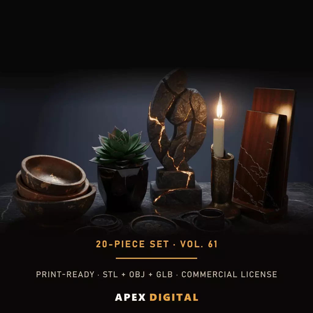 20-Piece Home Decor Collection Vol 61 - 3D Print STL 3D print model