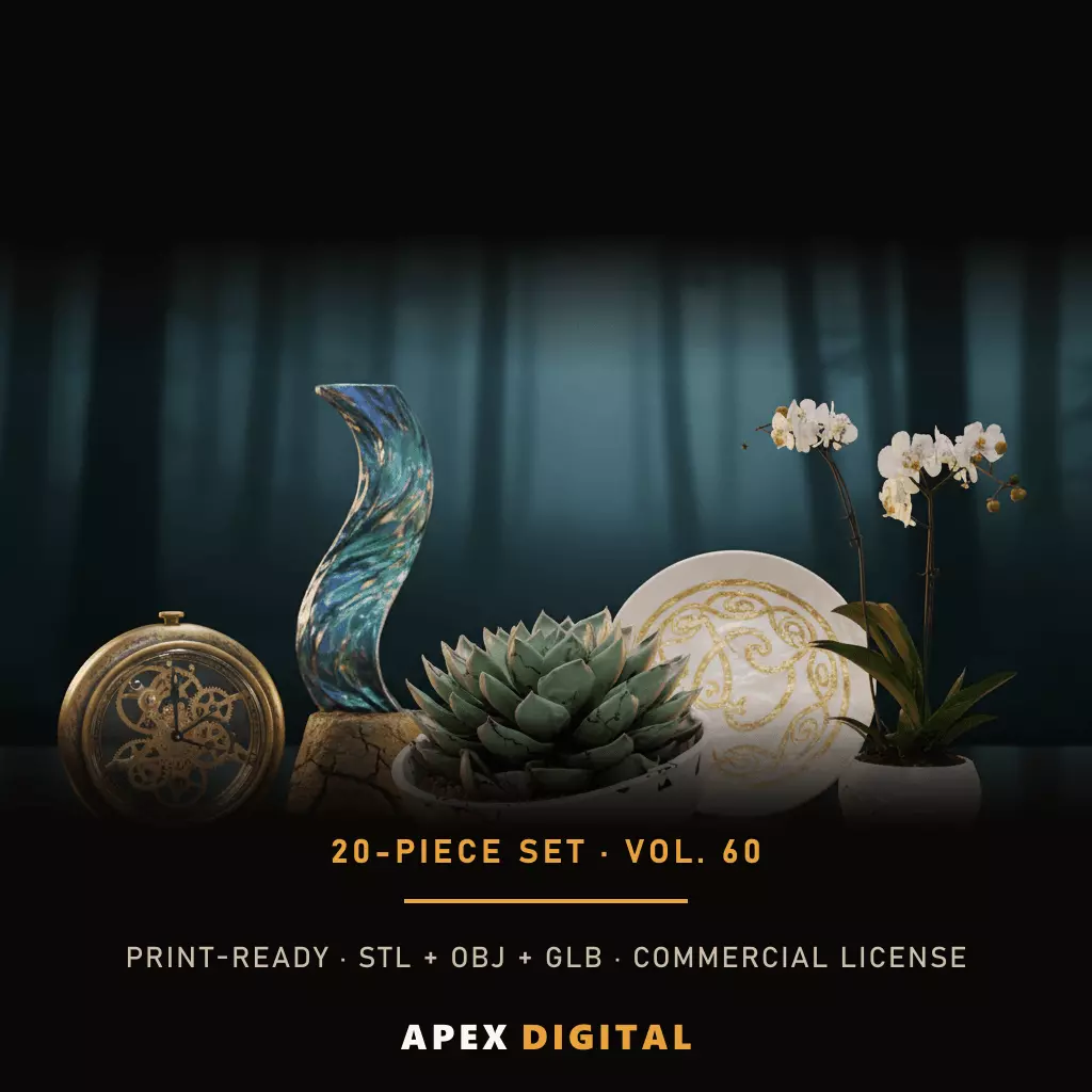 20-Piece Home Decor Collection Vol 60 - 3D Print STL 3D print model