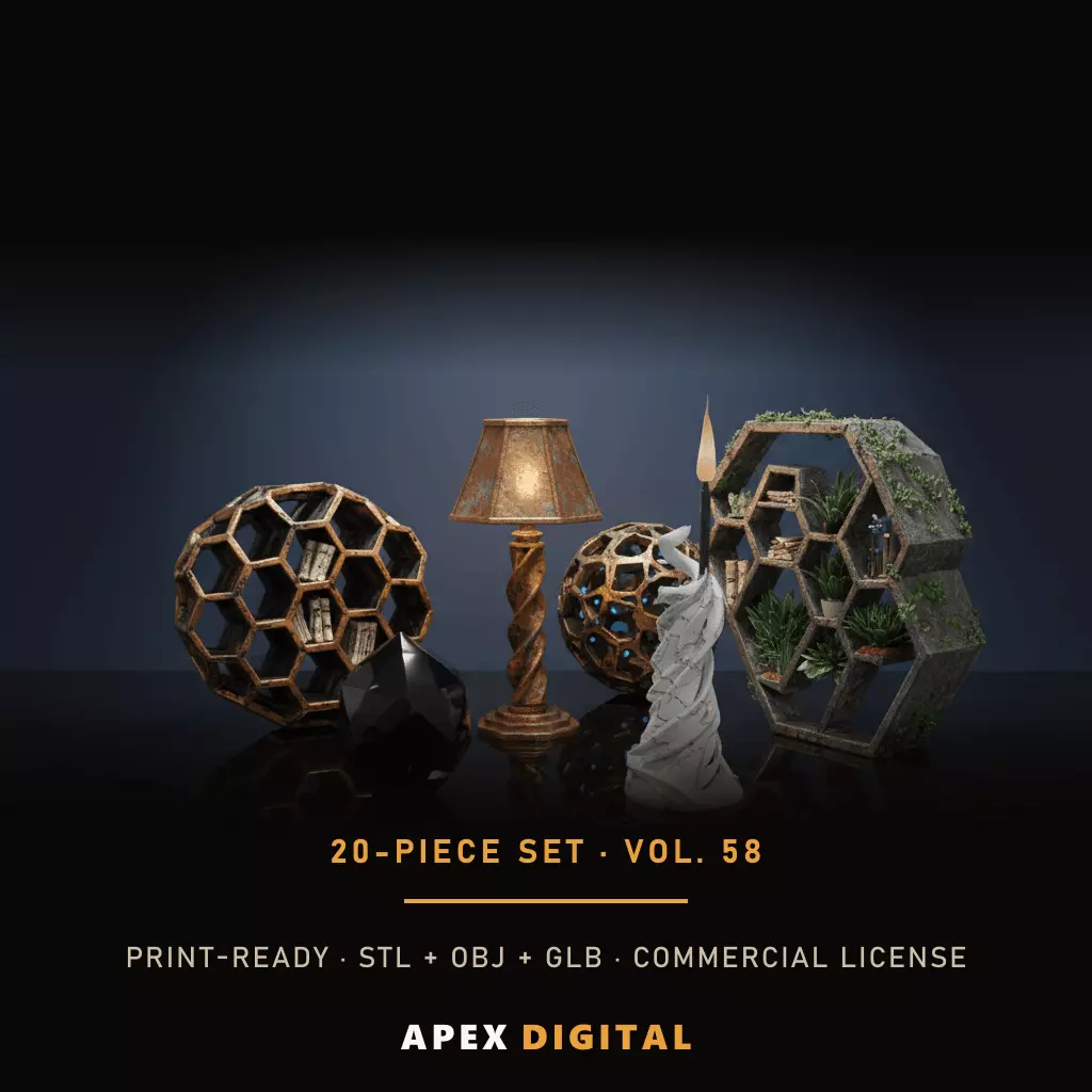 20-Piece Home Decor Collection Vol 58 - 3D Print STL 3D print model