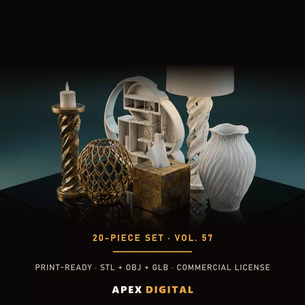 20-Piece Home Decor Collection Vol 57 - 3D Print STL 3D print model