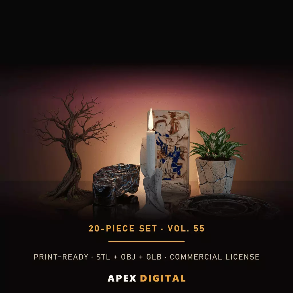 20-Piece Home Decor Collection Vol 55 - 3D Print STL 3D print model