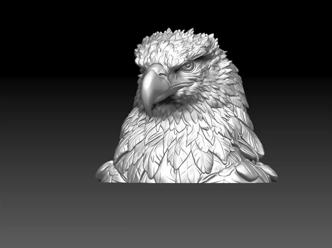 3D Model Eagle Head Bust - Bald Eagle STL File for 3D Printing 3D print model