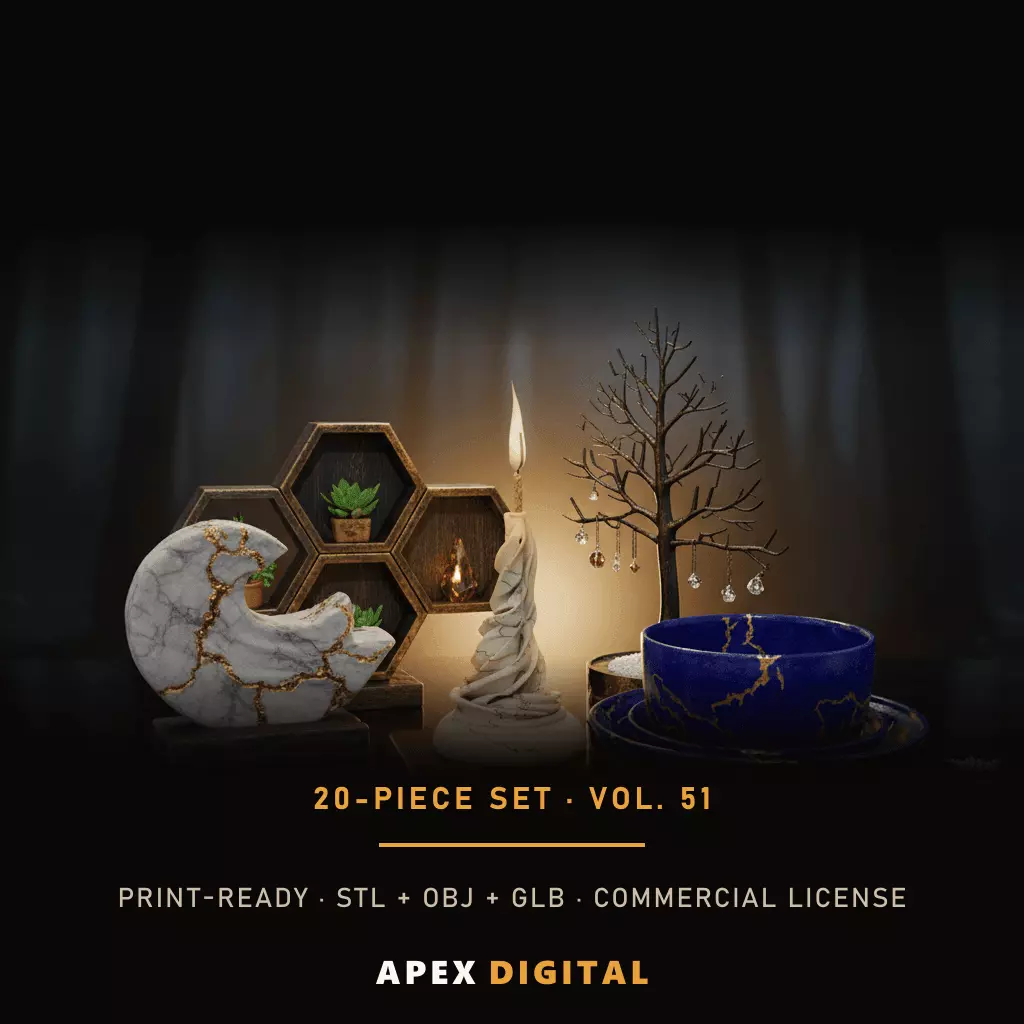 20-Piece Home Decor Collection Vol 51 - 3D Print STL 3D print model