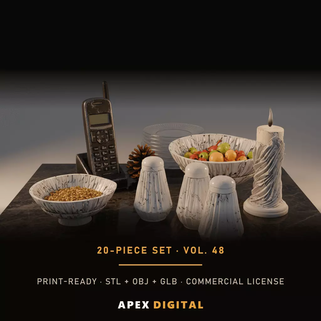 20-Piece Home Decor Collection Vol 48 - 3D Print STL 3D print model