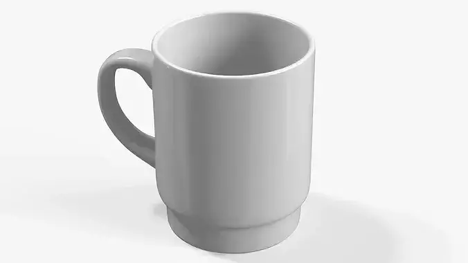 Porcelain Cappuccino Cup 3D model