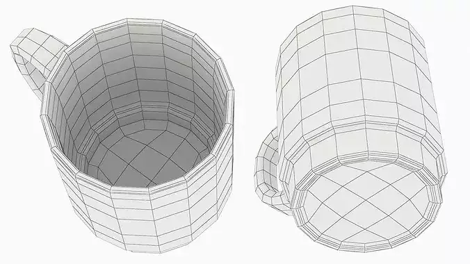 Porcelain Cappuccino Cup 3D model 7