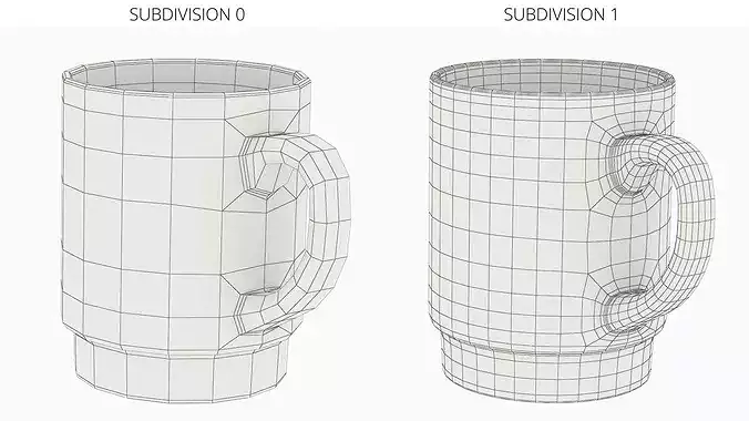 Porcelain Cappuccino Cup 3D model 6