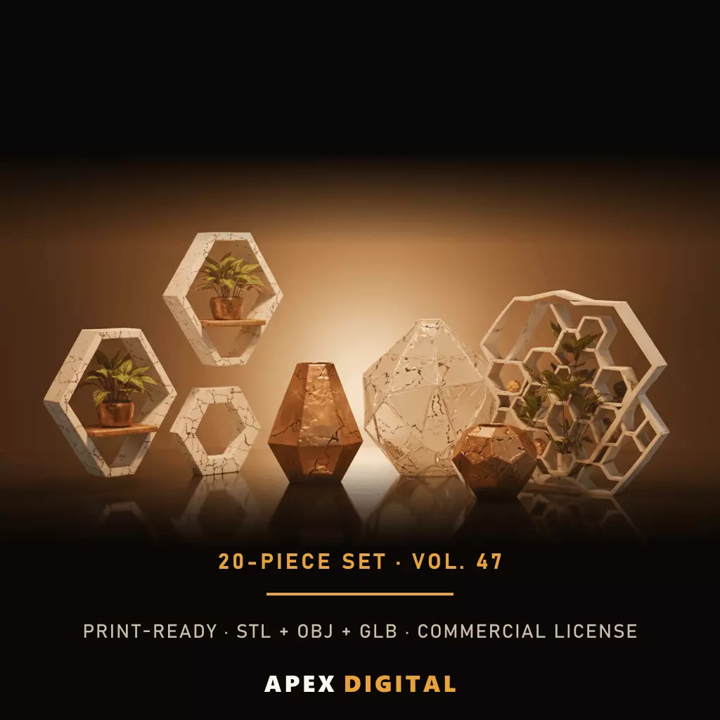 20-Piece Home Decor Collection Vol 47 - 3D Print STL 3D print model