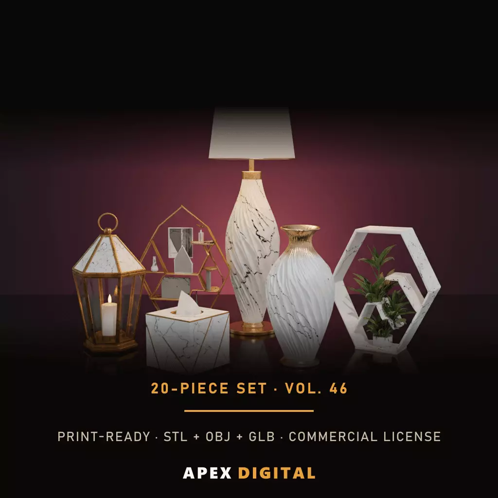 20-Piece Home Decor Collection Vol 46 - 3D Print STL 3D print model