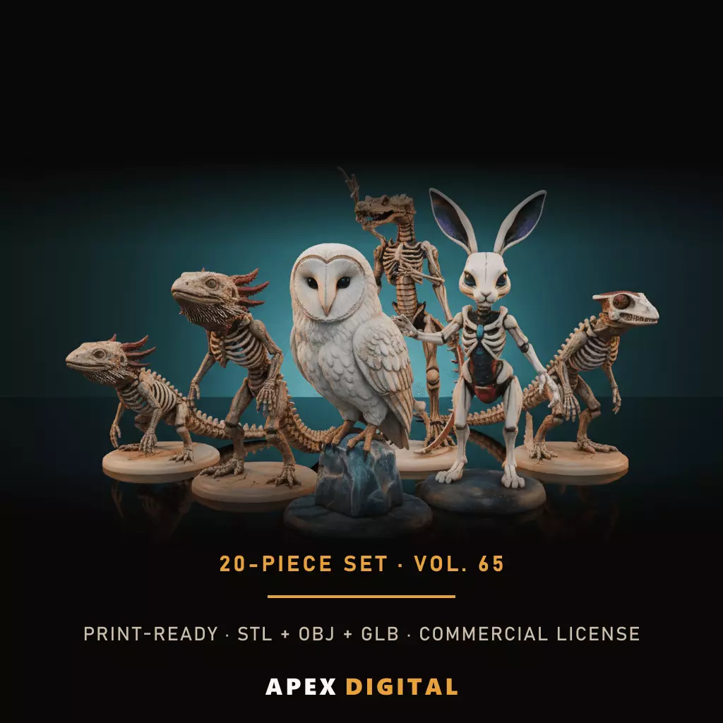 20-Piece Flexi Animals Collection Vol 65 - 3D Print STL 3D print model