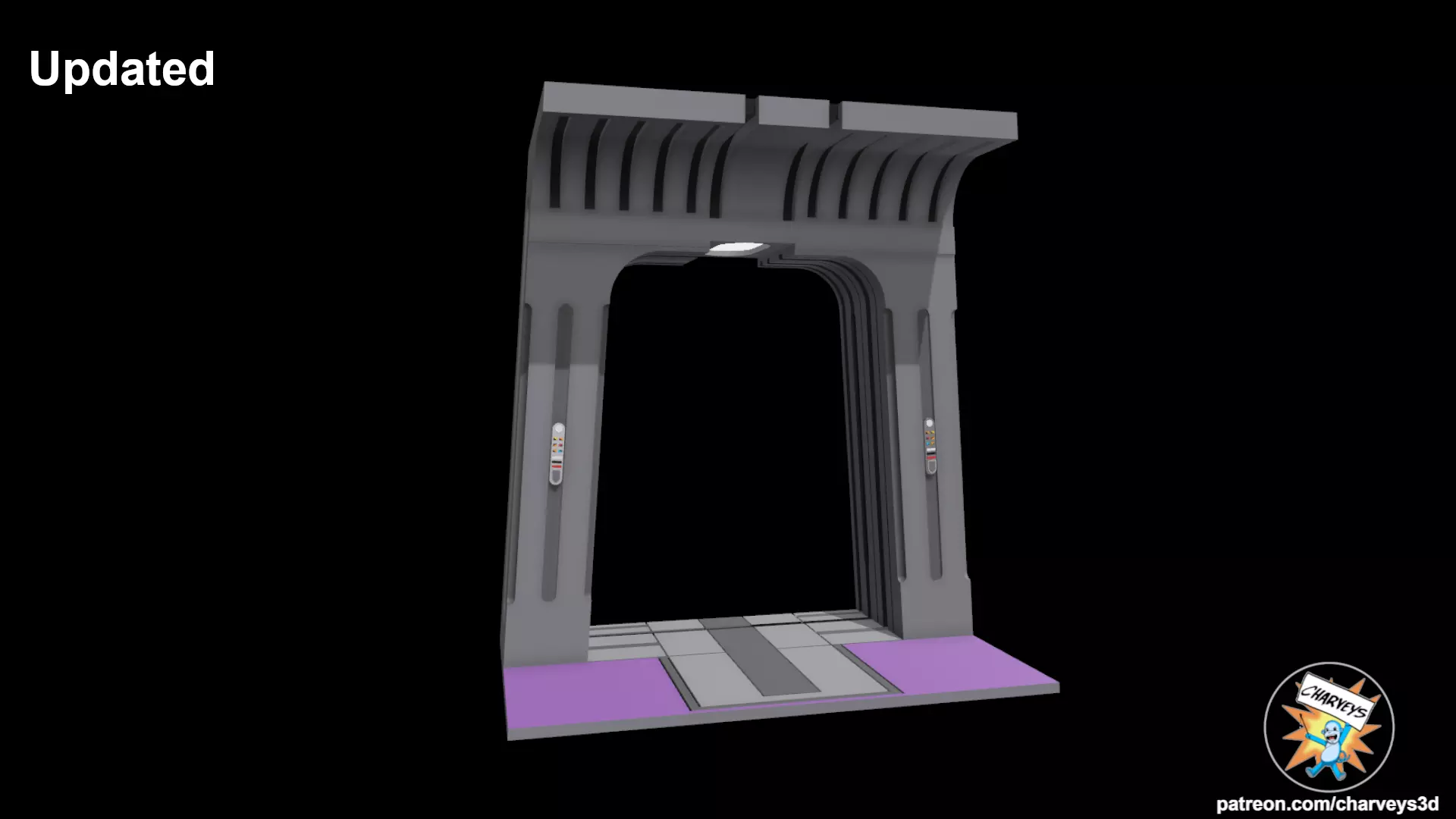 Star Wars Palpatines Office Entrance for 4 and 6 inch figures 3D print model