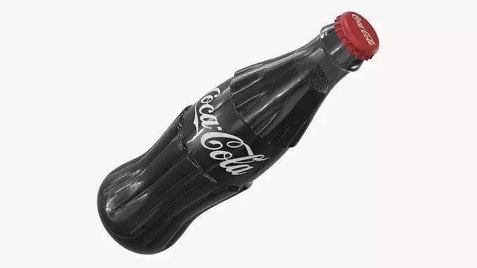 Coca Cola Bottles in Plastic Container Red 3D model 5