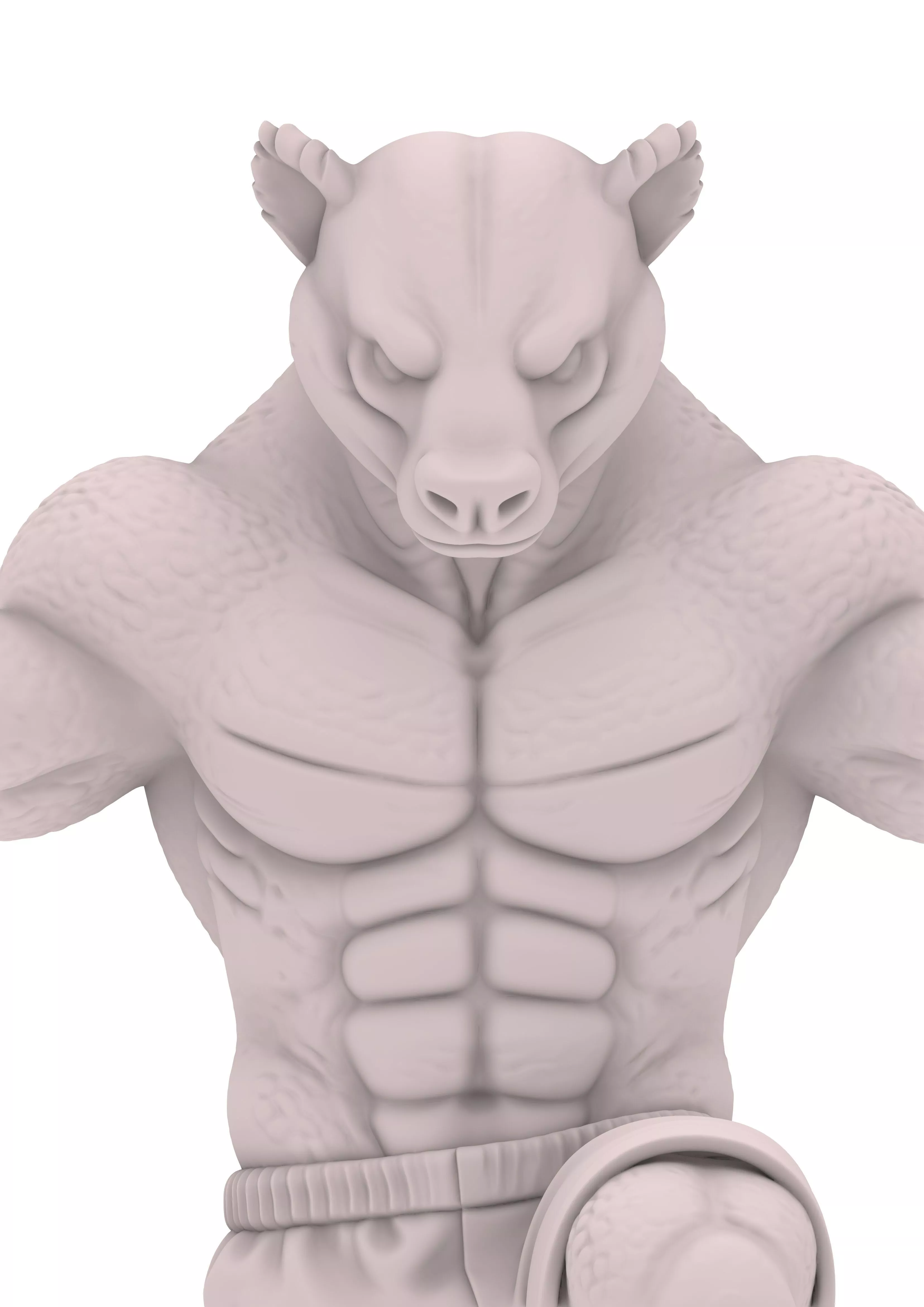 Monster Beasts Animal Tiere Chibi Warrior 3D print model