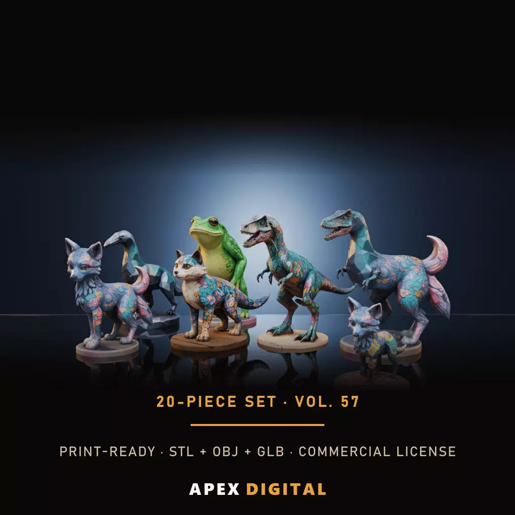 20-Piece Flexi Animals Collection Vol 57 - 3D Print STL 3D print model