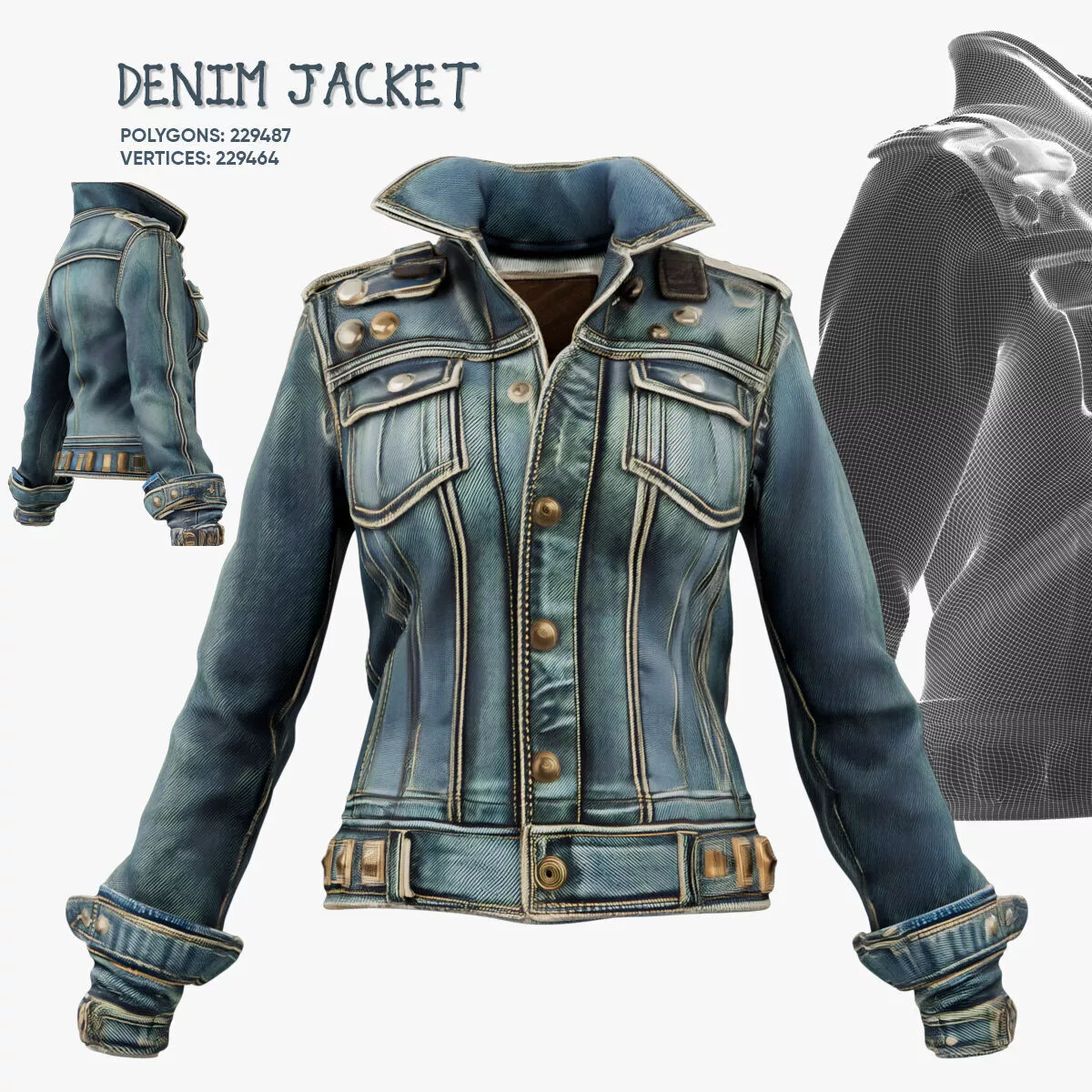 Denim Jacket 3D model