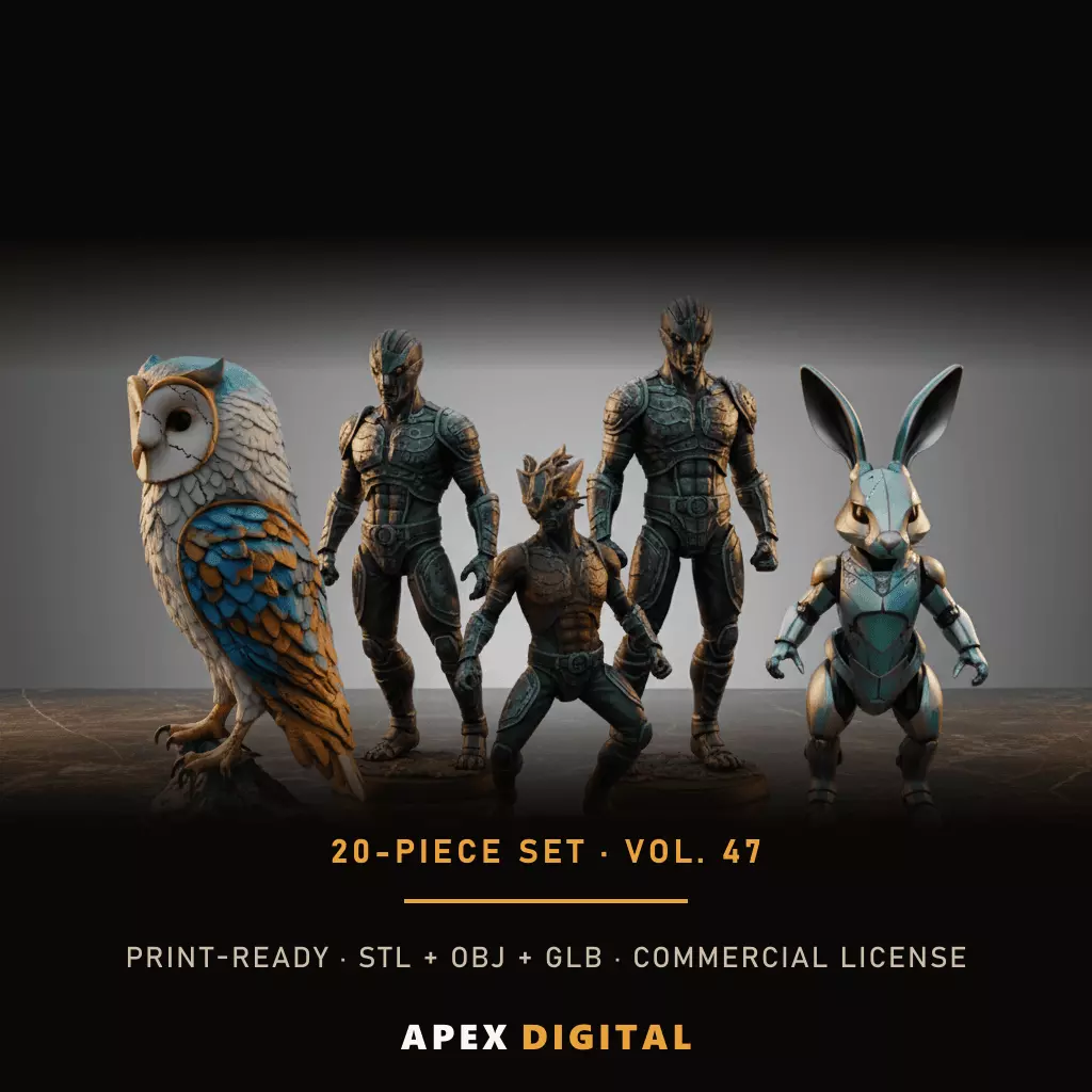 20-Piece Flexi Animals Collection Vol 47 - 3D Print STL 3D print model