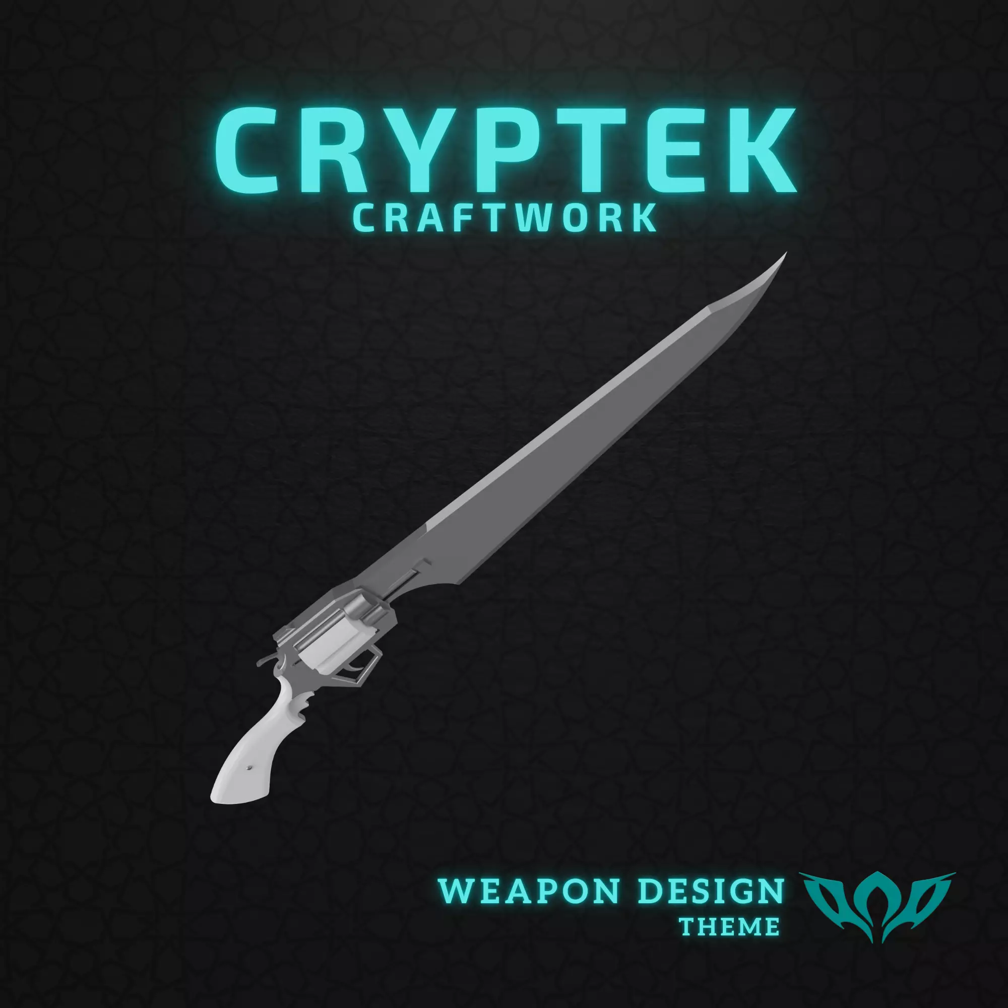 08 Squall Gunblade Sword - Squall Leonhart FF8 - 3D Print 3D print model