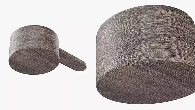 Wooden Spice Scoop with Dried Black Peppercorns 3D model 4