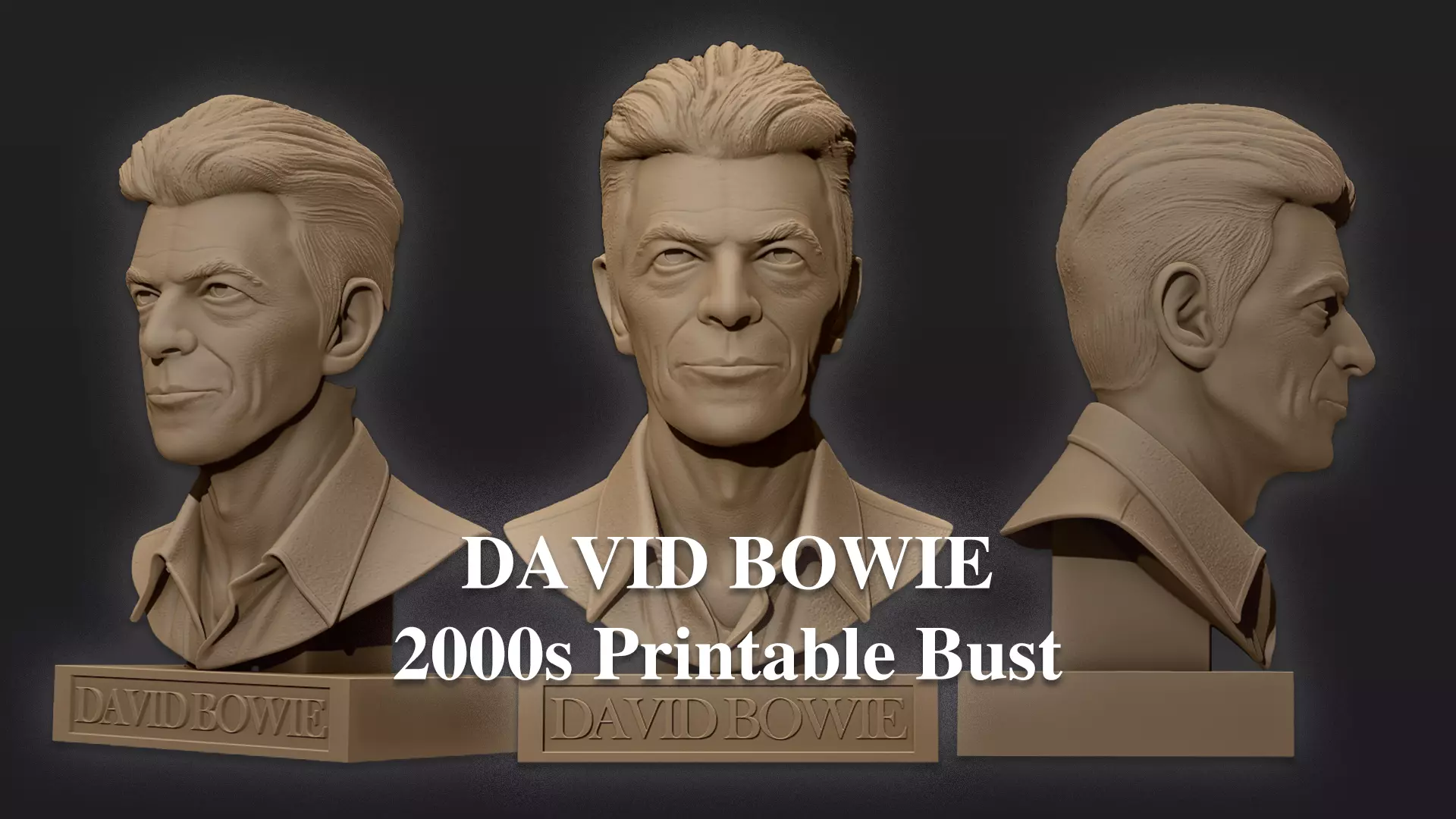 DAVID BOWIE 2000s printable bust 3D print model