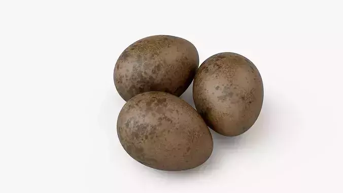 Natural Avian Eggs with Speckled Shell 3D model