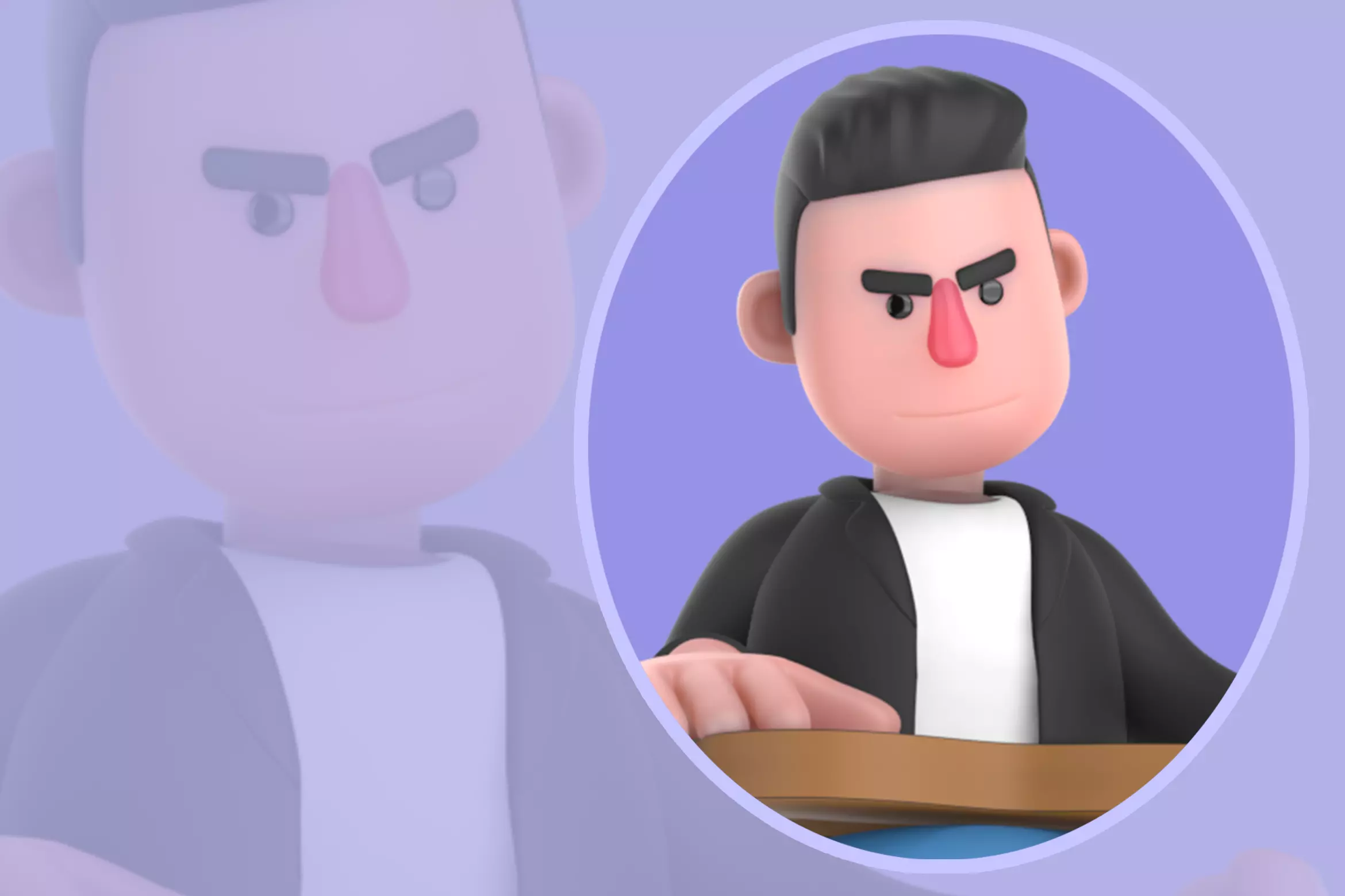 Stylized 3D Guitarist Sitting Character - Cartoon Musician Model 3D model