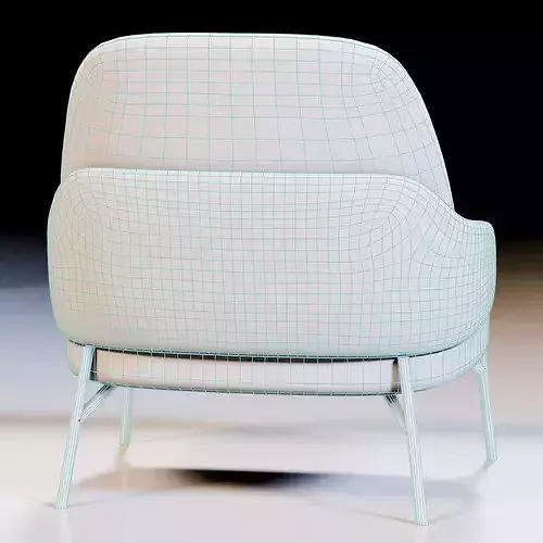 Soren Chair Low-poly 3D model 7