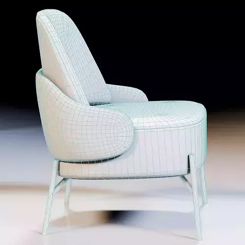 Soren Chair Low-poly 3D model 6