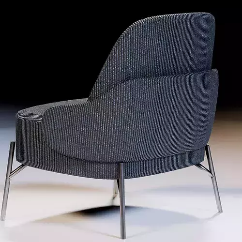 Soren Chair Low-poly 3D model 4