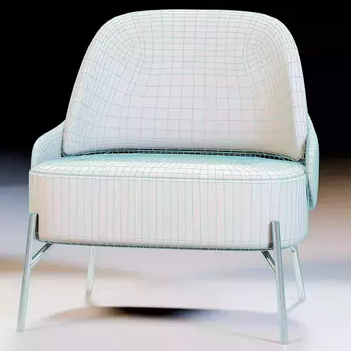 Soren Chair Low-poly 3D model 5