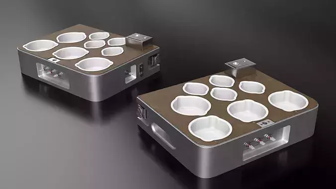 Skylab Food Heating and Serving Tray 3D model 2