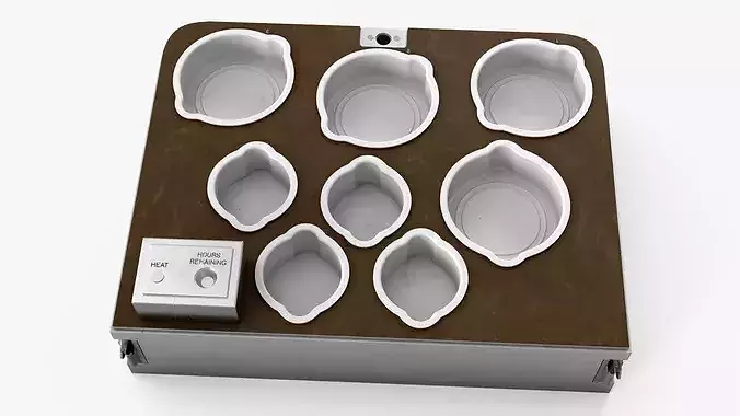 Skylab Food Heating and Serving Tray 3D model 6