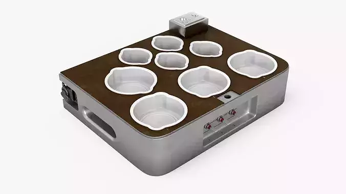 Skylab Food Heating and Serving Tray 3D model 3