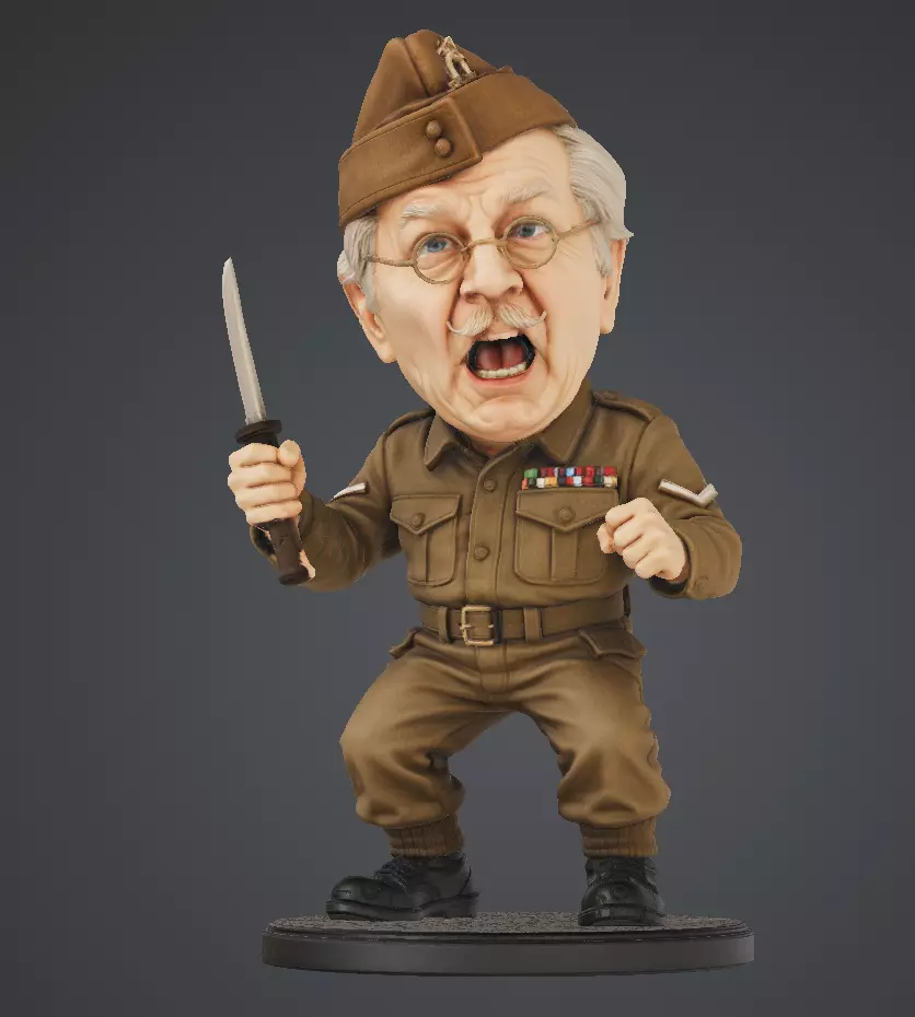 Dads Army Corporal Jones 3D Caricature Print Ready Fan Art 3D print model