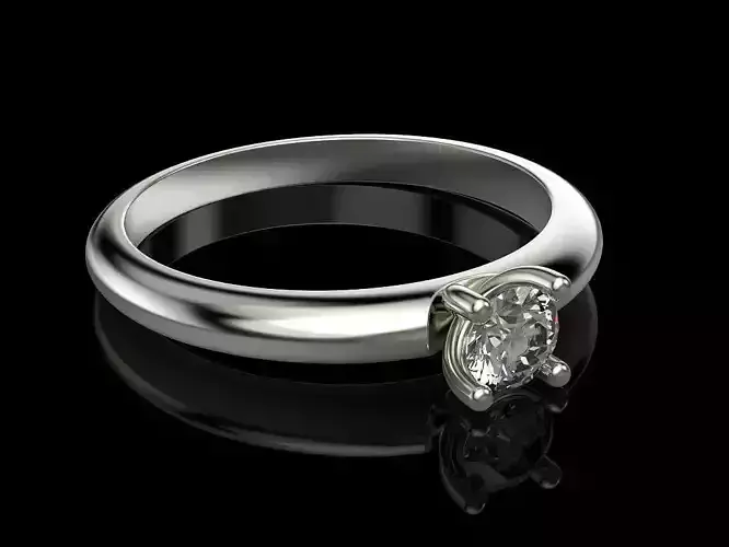 Solitaire engagement ring