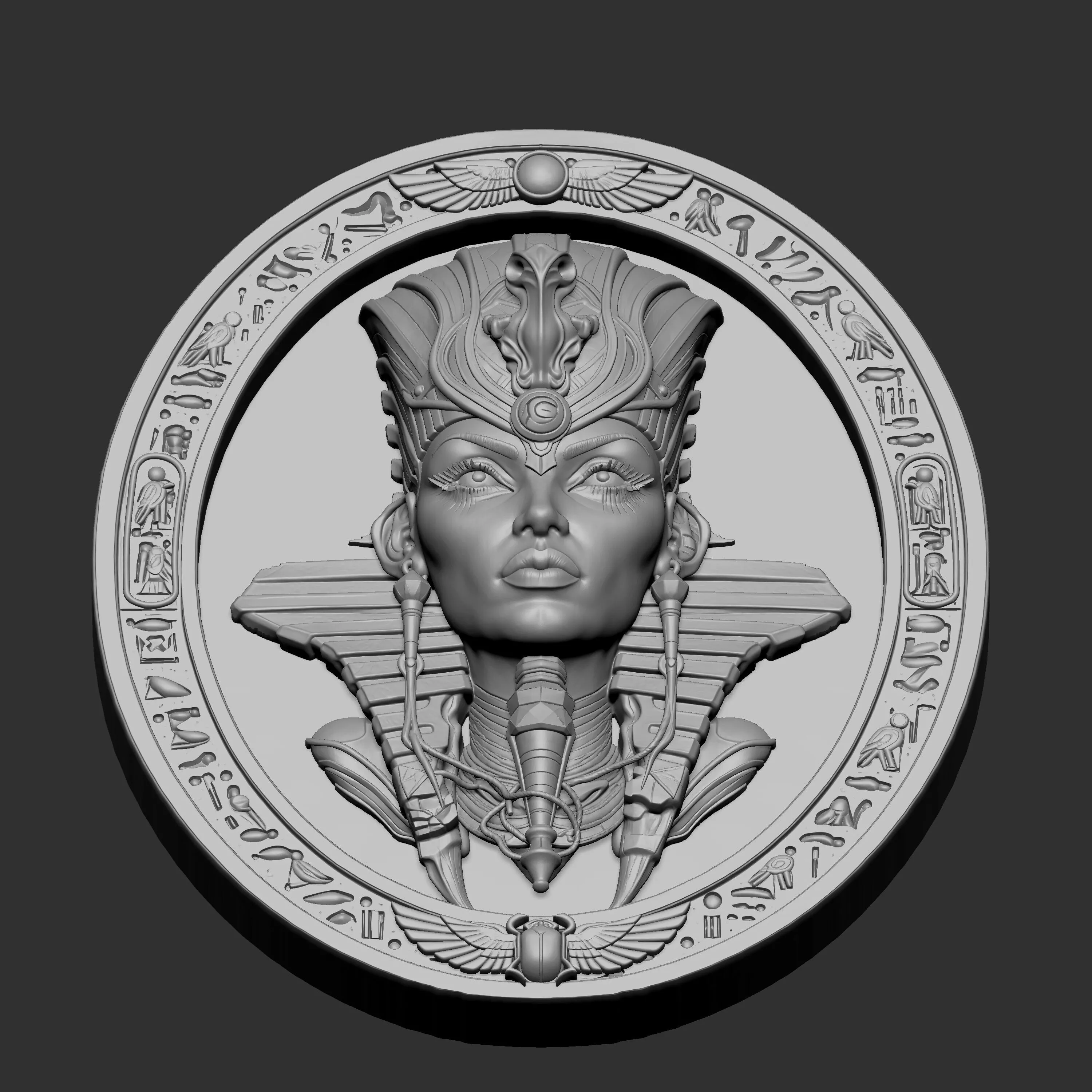 Queen Nefertiti or Cleopatra 3D print model