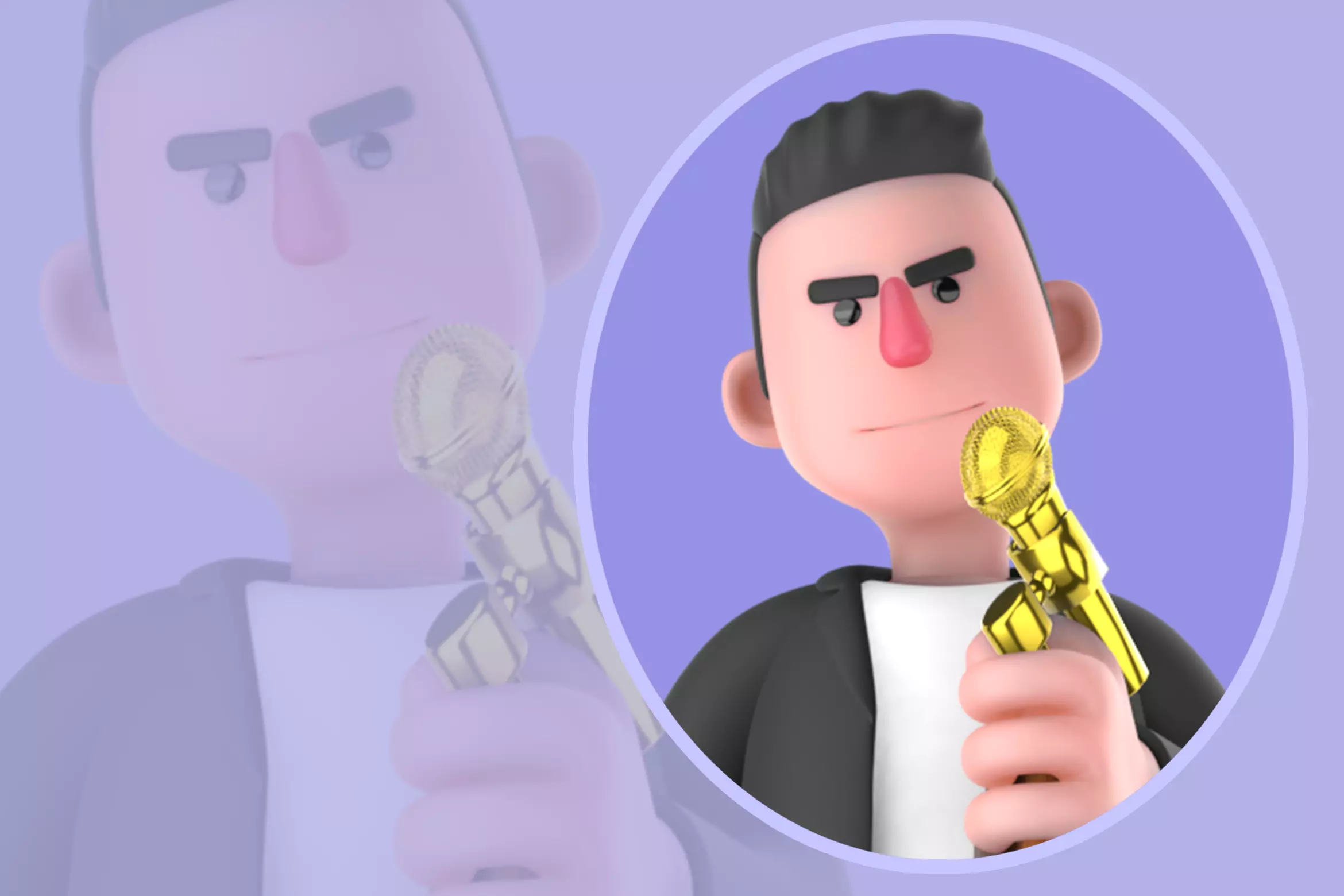 Stylized 3D Award Winning Musician - Cartoon Character Model 3D model