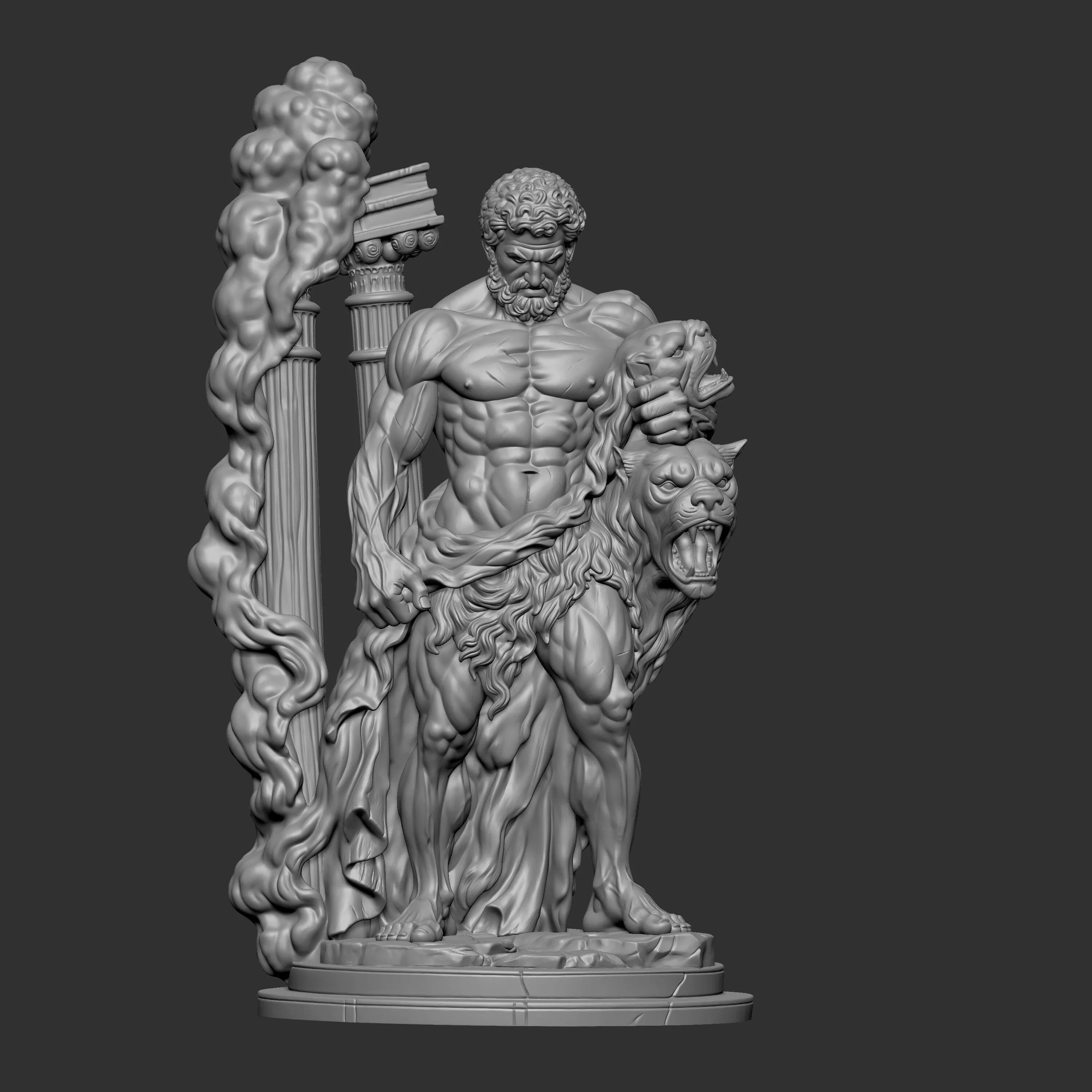 3D digital sculpture of Heracles or Hercules 3D print model