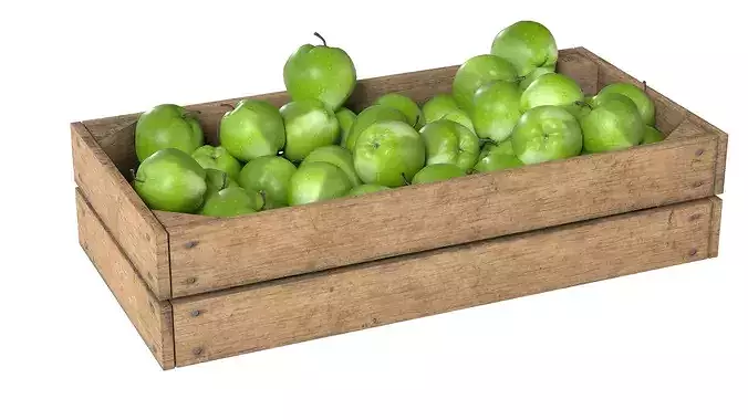 Apple Green Wooden Crate 