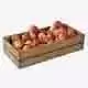 Apple Red Wooden Crate   Low-poly 3D model 7