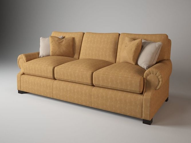 Baker 829 90 Rolled Arm Sofa Model