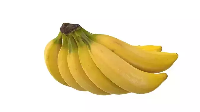 Banana Bunch Low-poly 3D model 4