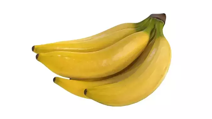 Banana Bunch Low-poly 3D model 6