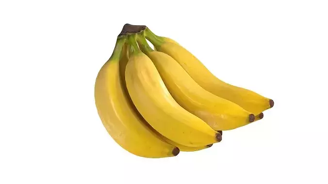 Banana Bunch Low-poly 3D model 3