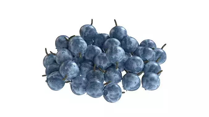 Bilberry Low-poly 3D model