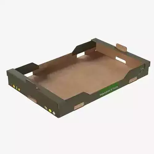Cardboard Fruit Box Low-poly 3D model 6