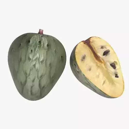 Cherimoya Fruit Low-poly 3D model 6