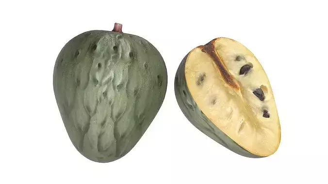 Cherimoya Fruit Low-poly 3D model