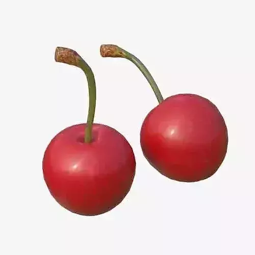 Cherry Fruit Low-poly 3D model 6